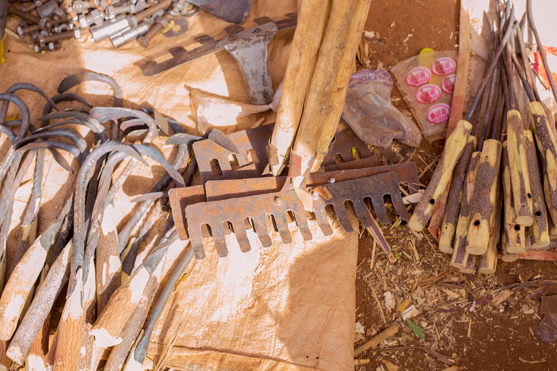 A rakes is part of farm tools