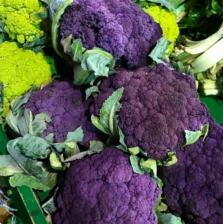 from @kristinochkans - Fun find at the Farmer's Market - PURPLE cauliflower!! Wow!! #cauliflower #purple #vegetables #healthyfood #curious #фиолетовый #цветнаякапуста #овощи #здоровоепитание #необычно #YellowGreenFarmersMarket #cauliflower #purple