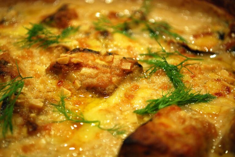 Eggplant Gratin with Tofu and Miso Sauce - close-up - Harumi's Japanese Home Cooking